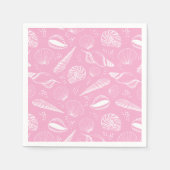 Serviette En Papier Rose coquillage (Devant)