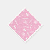 Serviette En Papier Rose coquillage (Coin)