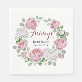 Serviette En Papier Rose de Bourgogne Couronne de roses pour Baby Show