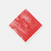 Serviette En Papier Rose de corail, 11e fête d'anniversaire, nom, papi (Coin)