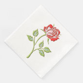 Serviette En Papier Rose de couleur simple (Coin)