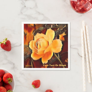 Serviette En Papier Rose de flamme