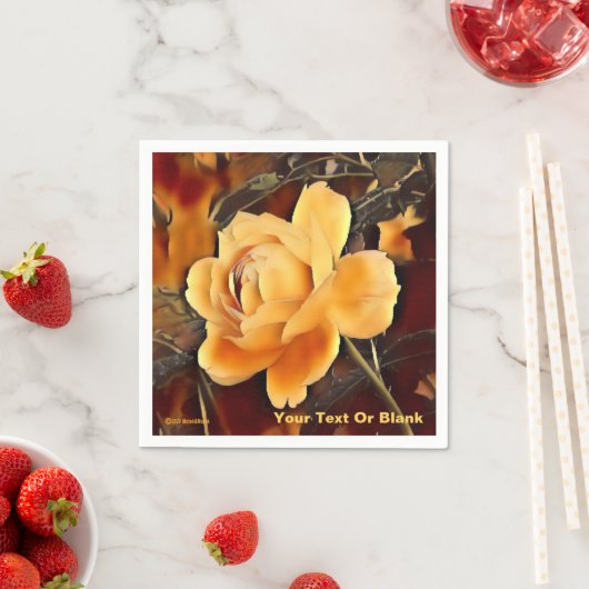 Serviette En Papier Rose de flamme (En situation)