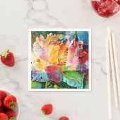 Serviette En Papier Rose de fleurs (En situation)