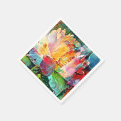 Serviette En Papier Rose de fleurs (Coin)