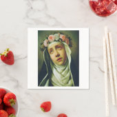 Serviette En Papier Rose de Lima par Francesco de Mura (En situation)