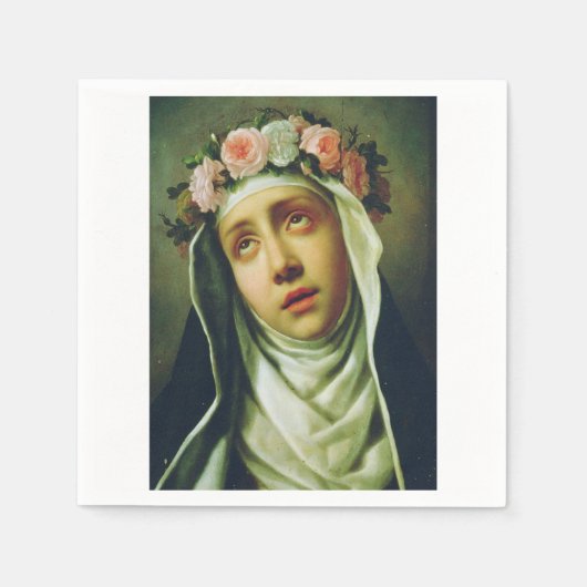 Serviette En Papier Rose de Lima par Francesco de Mura (Devant)