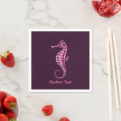 Serviette En Papier Rose de Seahorse (En situation)