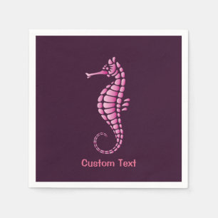 Serviette En Papier Rose de Seahorse
