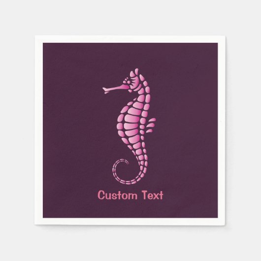 Serviette En Papier Rose de Seahorse (Devant)