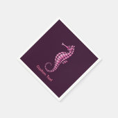 Serviette En Papier Rose de Seahorse (Coin)