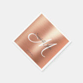 Serviette En Papier Rose d'élégance simple Mariage Gold Party (Coin)