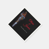 Serviette En Papier Rose d'Imaginaire Red Dragon Sword Mariage (Coin)