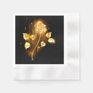 Serviette En Papier Rose d'or ( rose d'or )