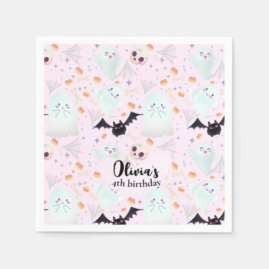 Serviette En Papier rose éffrayant (Devant)