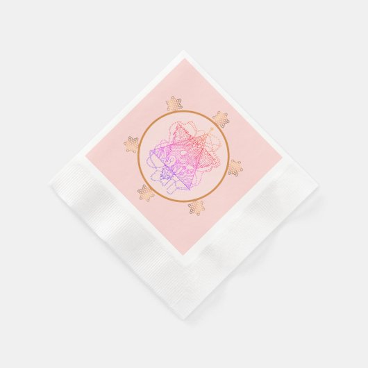 Serviette En Papier Rose Élégant papier étoile juive serviettes (Coin)