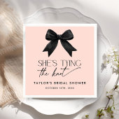 Serviette En Papier Rose Elle noue la Fête des mariées de noeud