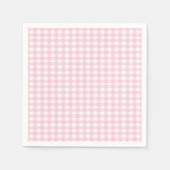 Serviette En Papier Rose En vichy 1 (Devant)