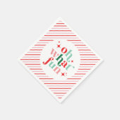 Serviette En Papier Rose et rouge rétro Oh Quoi de amusant (Coin)