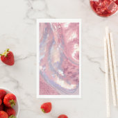 Serviette En Papier Rose et sequin iridescent violet (En situation)