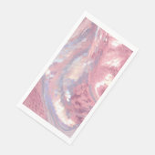Serviette En Papier Rose et sequin iridescent violet (Coin)
