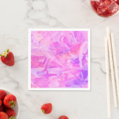 Serviette En Papier rose et violet (En situation)