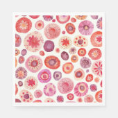 Serviette En Papier Rose floral Abstrait (Devant)