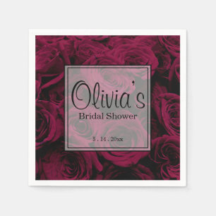Serviette En Papier Rose foncé magenta rouge bordeaux