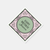 Serviette En Papier Rose Français Paris thème fille Anniversaire Papie (Coin)