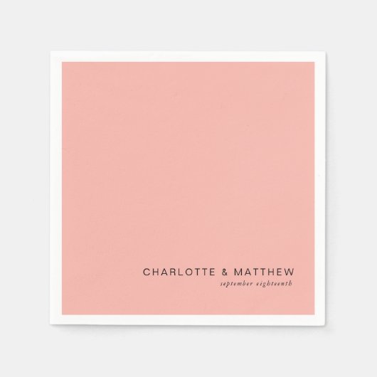 Serviette En Papier rose-fusée moderne (Devant)