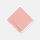 Serviette En Papier rose-fusée moderne (Coin)