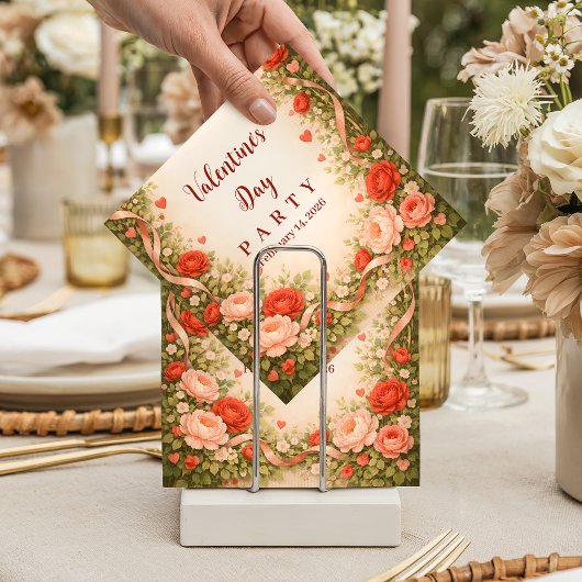Serviette En Papier Rose Garden Valentine Party