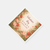 Serviette En Papier Rose Garden Valentine Party (Coin)