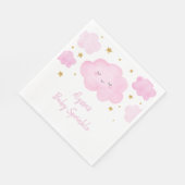 Serviette En Papier Rose Girl Cloud Stars Baby Sprinkl (Coin)