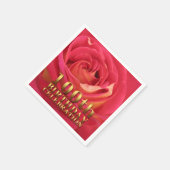 Serviette En Papier Rose Gold 100e fête de fête d'anniversaire PN (Coin)