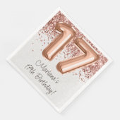Serviette En Papier Rose Gold 17e fête d'anniversaire (Coin)