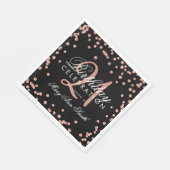 Serviette En Papier Rose Gold 21ème anniversaire Parties scintillant C (Coin)
