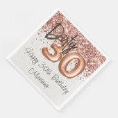Serviette En Papier Rose Gold 30e fête d'anniversaire (Coin)