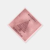 Serviette En Papier Rose Gold Christian Christmas Scripture - Ajouter  (Coin)