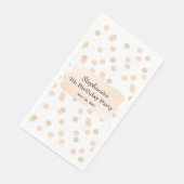 Serviette En Papier Rose Gold Confetti fête d'anniversaire (Coin)