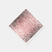 Serviette En Papier Rose Gold Éclairage Filles Glittery Sparkly (Coin)