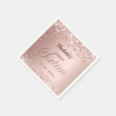 Serviette En Papier Rose gold écriture Sweet 16 (Coin)