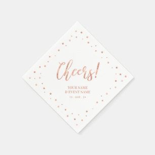 Serviette En Papier Rose Gold Élégant Classique À la santé de Toutes l