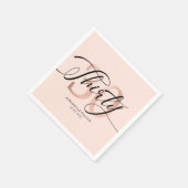 Serviette En Papier Rose Gold Foil 30e anniversaire (Coin)