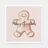 Serviette En Papier Rose Gold Gingerbread Cookie (Devant)