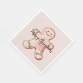 Serviette En Papier Rose Gold Gingerbread Cookie (Coin)