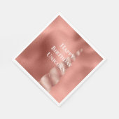 Serviette En Papier Rose Gold Glam Unicorn Anniversaire (Coin)