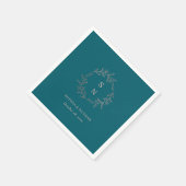 Serviette En Papier Rose Gold Luxury Elegant Floral (Coin)