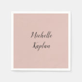 Serviette En Papier Rose Gold Modern Professional Nom exclusif (Devant)