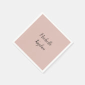 Serviette En Papier Rose Gold Modern Professional Nom exclusif (Coin)